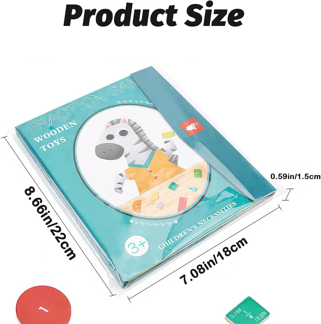2026 New Magnetic Fraction Demonstration Book, 102 Pcs Magnetic Fraction Tiles & Fraction Circles, Magnet Fraction Disc Set for Kids, Math Fractions Manipulatives for Elementary Middle School (Set-A)