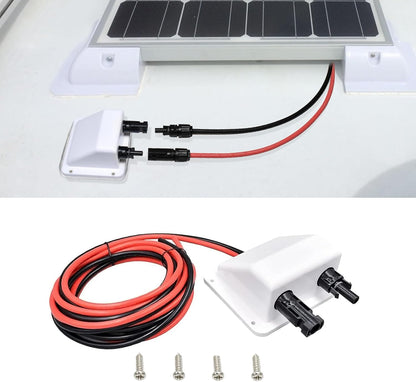Solar Panel Mounts Bracket Set of 4pcs (White), Drill Free ABS Corner Roof Brackets Mounting Kit, Durable Solar Mount Rack Accessories for RVs, Trailers, Boats, Yachts, Vans, Carports