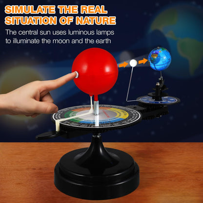 ULTECHNOVO Solar System Model Kit - Earth Moon Revolves Around The Sun- Scientific Experiment Kit Teaching Model for Teens Students