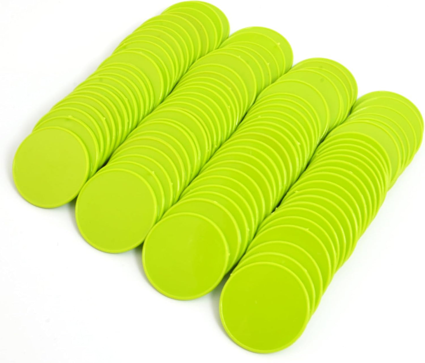 Smartdealspro 100pcs 32mm/1.26 Inch Opaque Plastic Learning Counters Disks Mini Poker Chips Game Tokens with Storage Box (Red)
