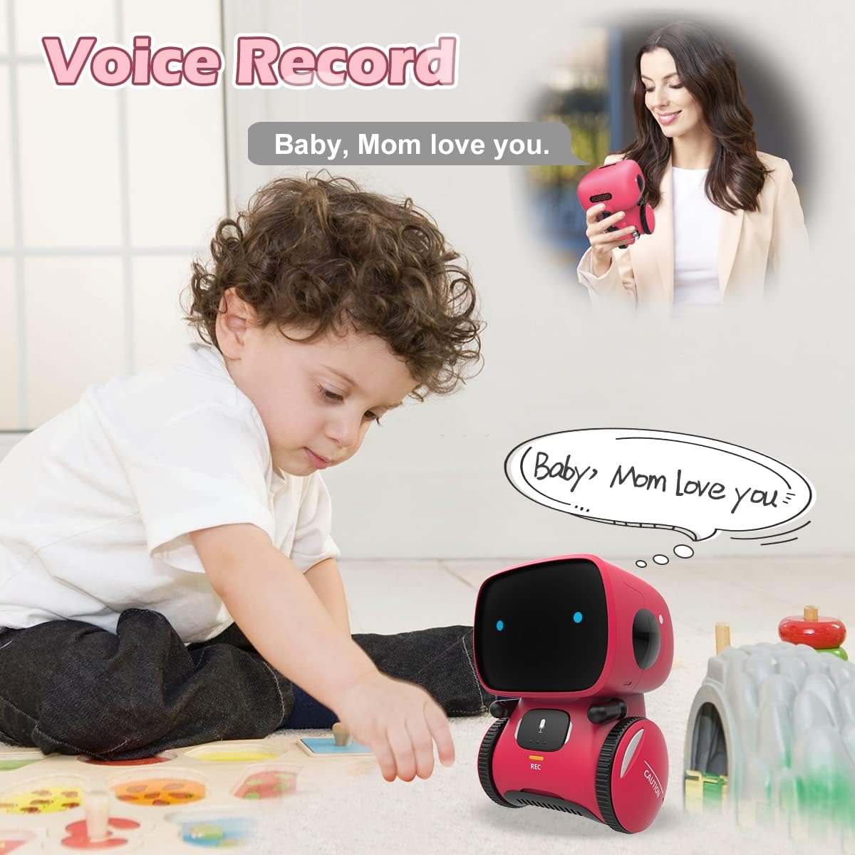 KaeKid Robots for Kids, Interactive Smart Robotic with Touch Sensor, Voice Control, Speech Recognition, Singing, Dancing, Repeating and Recording, Robot Toy for 3 4 5 6 7 8 Year Old Boys Girls