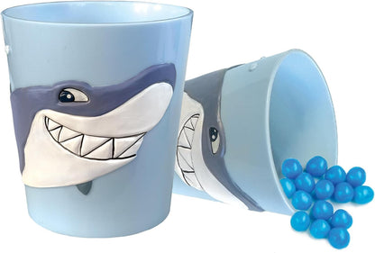 Lily's Home 3D Hippo Tumbler for Kids 10oz - Unbreakable BPA-Free Plastic, Fun Animal-Shaped Drinkware for Ages 3-6 - Toddler Reusable & Bathroom Rinse (2-Pack, Grey)