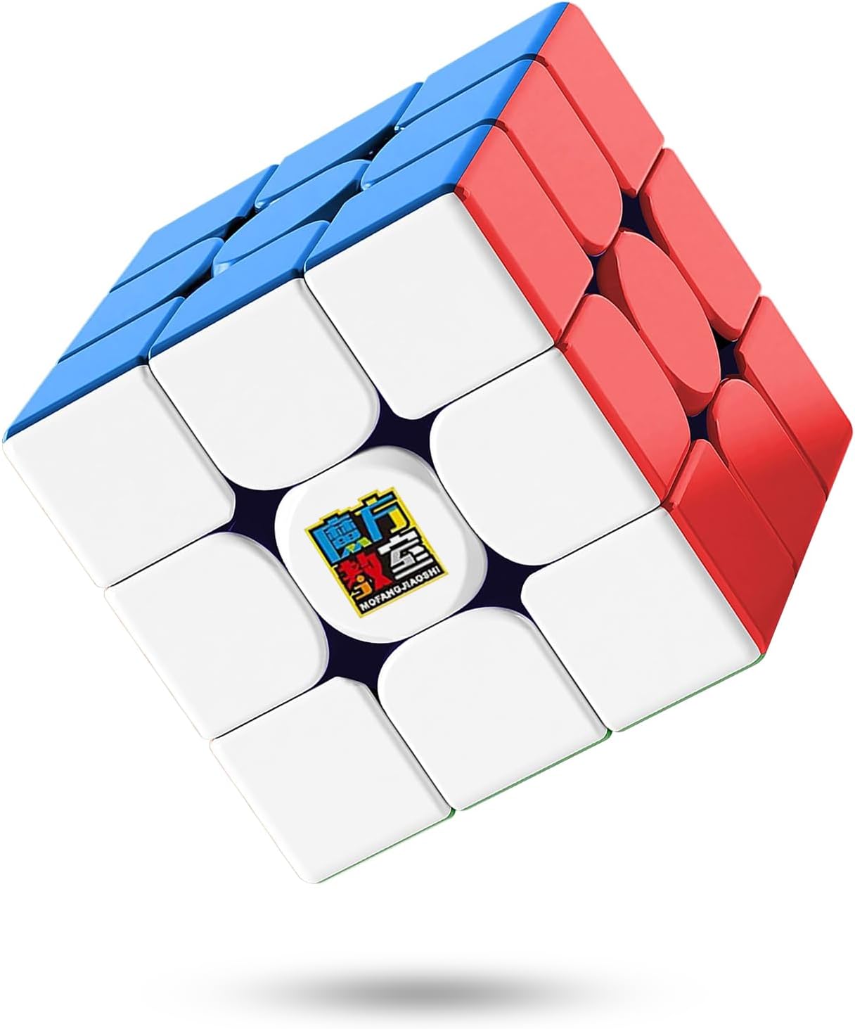 CFMOUR Speed Cube 3x3x3 - Moyu Meilong 3C, Stickerless Magic Cube 3x3, Fast Smooth Turning Vivid Colour 3D Puzzle Brain Toy Travel Games, Turns Quicker Than Original