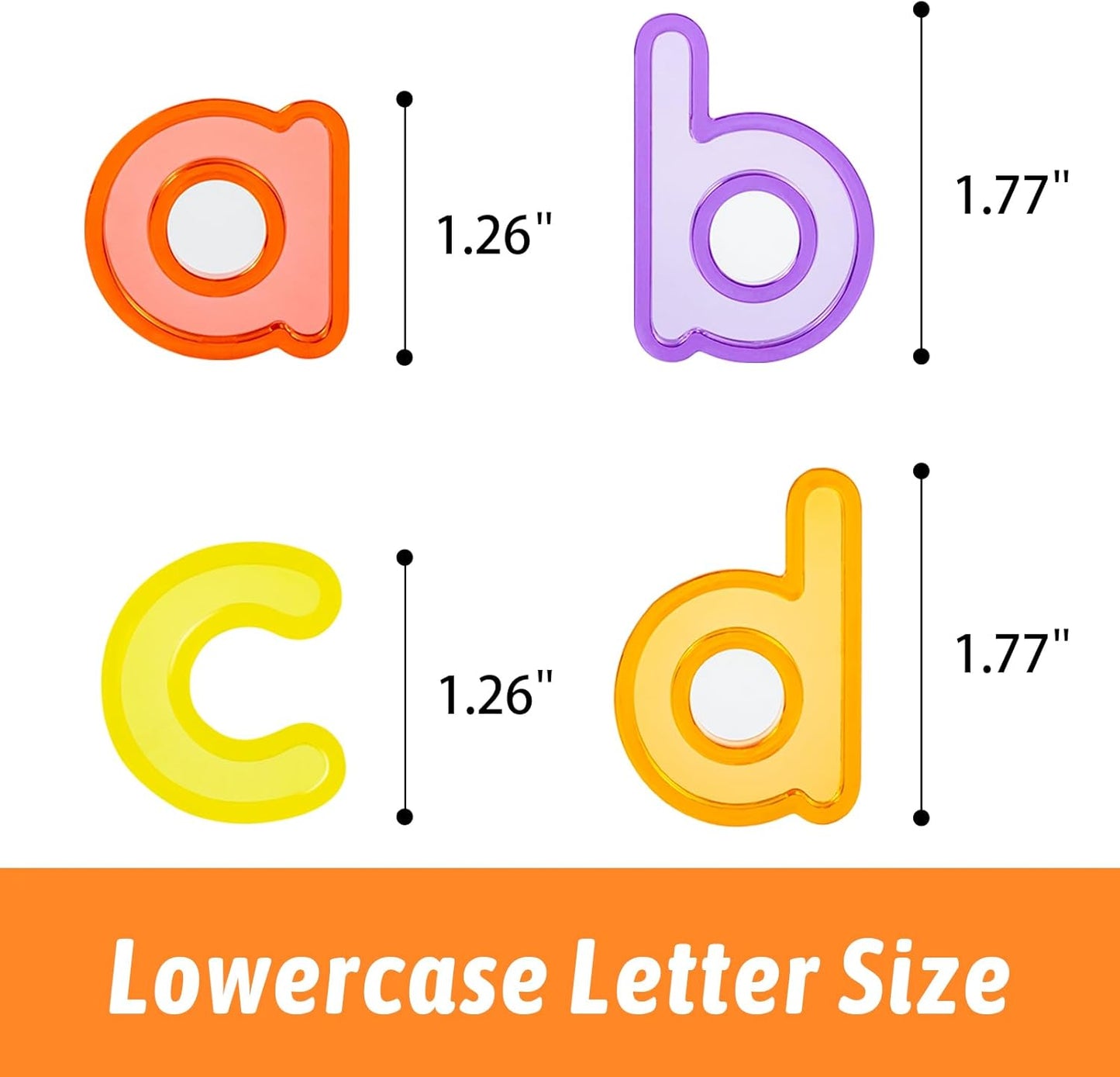 52 Pcs Plastic Capital Letters – 2 Sets of Capital Letters - Perfect Light Table Manipulatives for Early Learning and Play