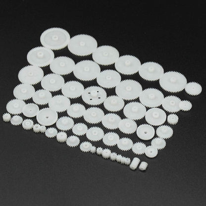 58pcs Plastic Gears Module 0.5 for DC Motor DIY Model Toys