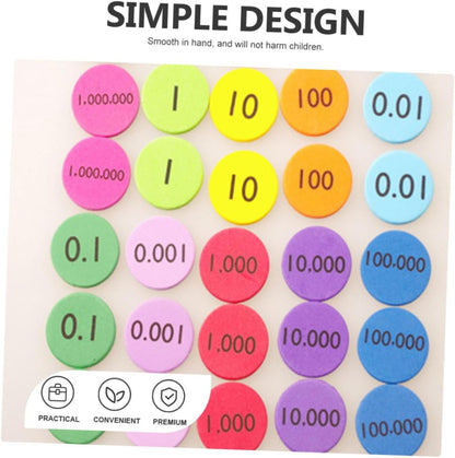 Holibanna 300Pcs Eva Math Value Disks Counting Disks for Early Childhood Education Non Slip Discs for Learning and Family Games
