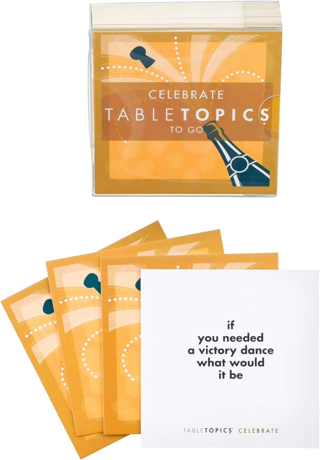 TableTopics Celebrate to Go Conversation Cards Game for Parties, Special Occasions, & Holidays with 40 Questions to Take Anywhere, Great Gift
