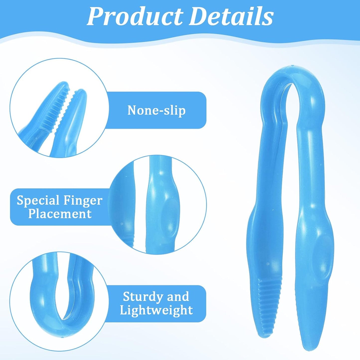 48 Pcs Plastic Tweezers, Fine Motor Easy-Grip Tweezer Small Colorful Beads tweezer Learning Tweezers for Craft DIY, Jewelry Making, Beading Game, Family Activities (1 x 4 inch)