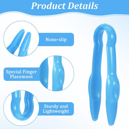 48 Pcs Plastic Tweezers, Fine Motor Easy-Grip Tweezer Small Colorful Beads tweezer Learning Tweezers for Craft DIY, Jewelry Making, Beading Game, Family Activities (1 x 4 inch)