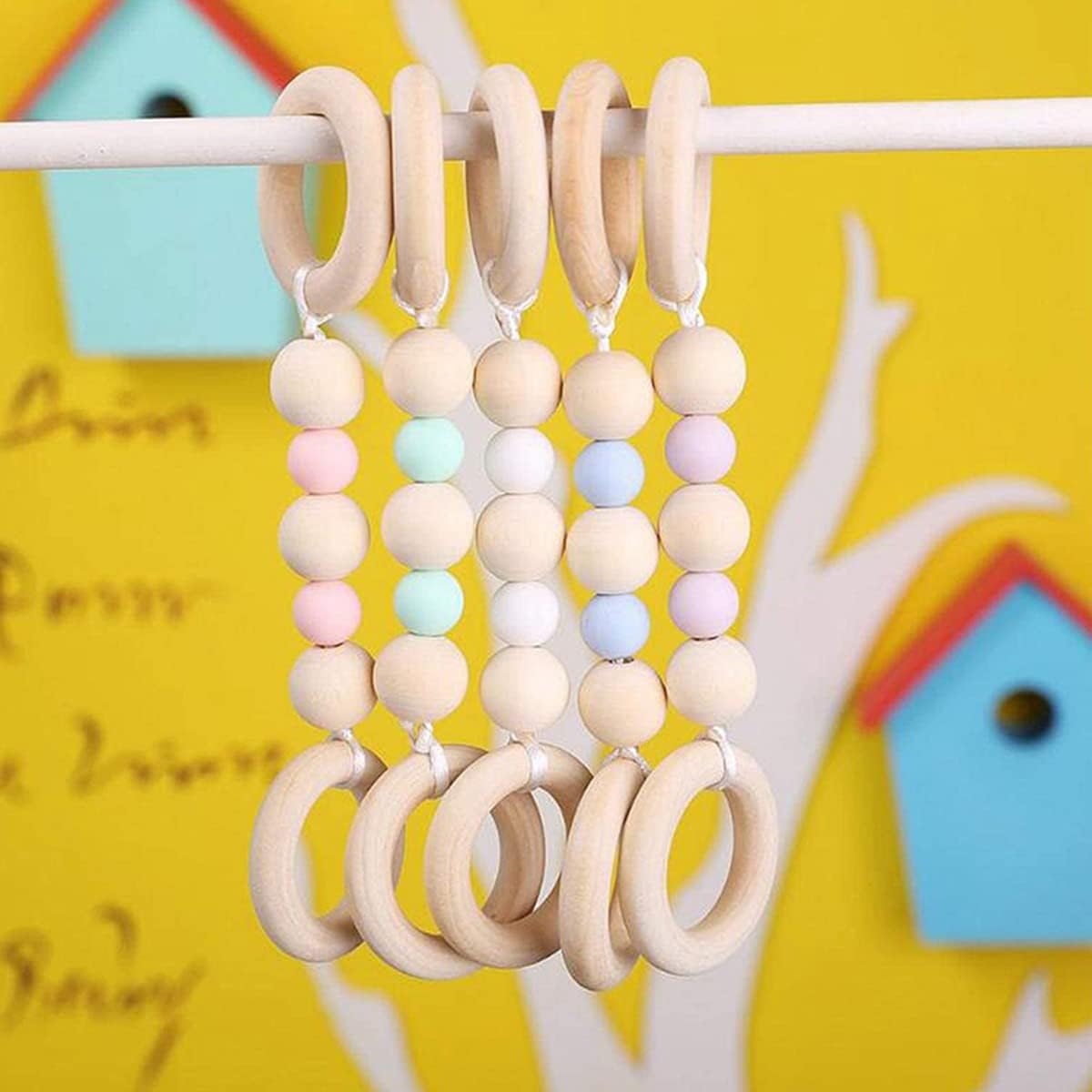 30 Pcs Wooden Rings for Craft, 55mm 2.2inch, Natural Wood Rings for Macrame Pendant Connectors,Jewelry Making, Decor DIY Craft
