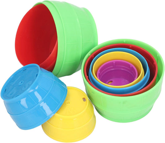 Kikumi 10 Pieces Nesting Stacking Cup Brain Training Educational Interactive Stacking Cup Toy for Toddlers