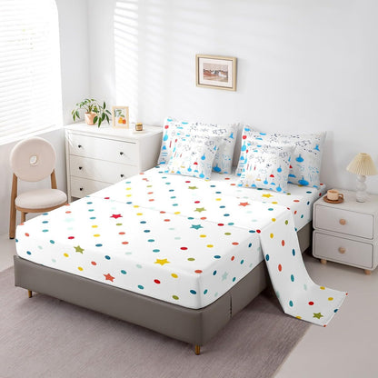 Erosebridal Chemical Equation Bed in a Bag Queen Comforter Set 7 Piece,Chemistry Bedding Sets Science Students Learning Gift Sheet Set with Comforter,Molecular Formula Education Bed Set - Colors A