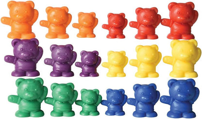 Teddy Bear Counting & Patterning Set – 96 Bears, 12 Easy Grip Tweezers, 6 Sorting Bowls, Books & Balance Scale for Preschool Math & STEM