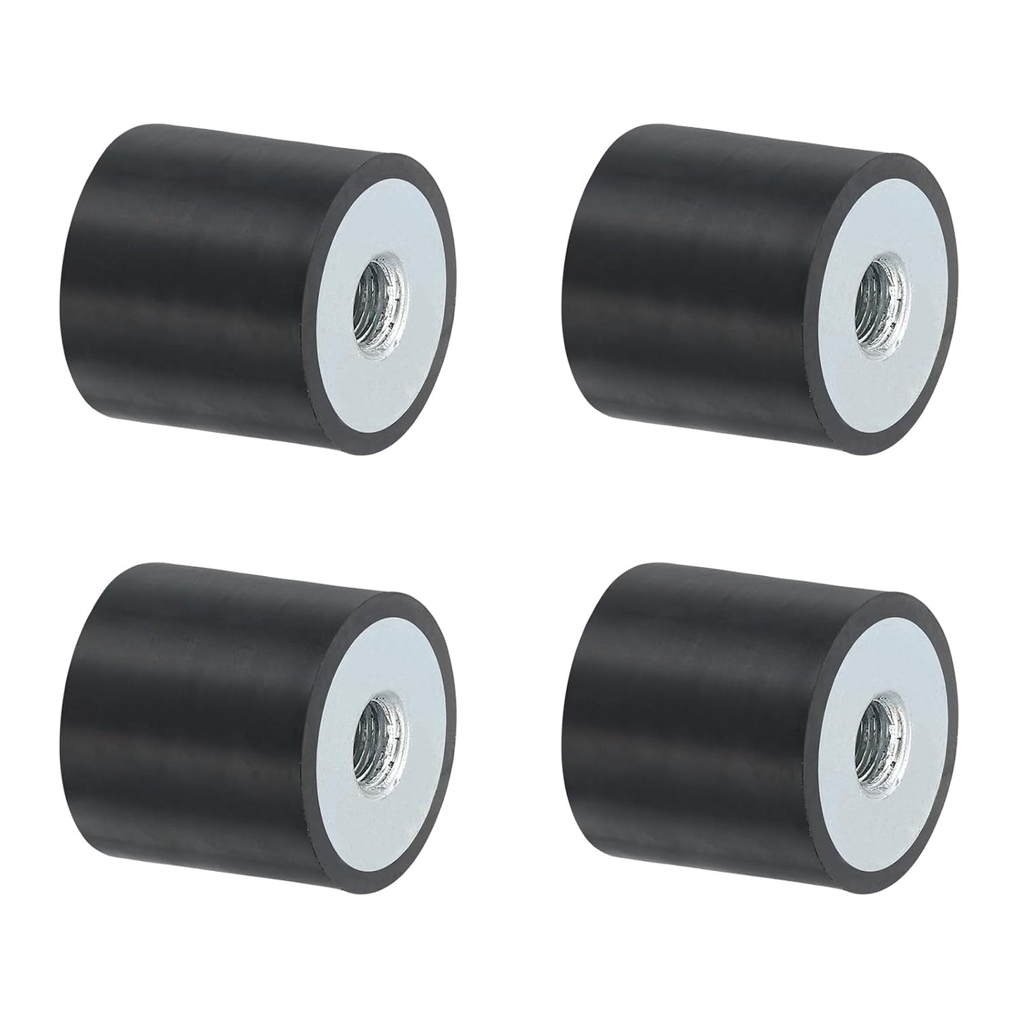 uxcell 4Pcs 20 x 10mm M6 Female Thread Rubber Mounts, Vibration Isolator, Replaces Anti Vibration Pads Flat Silent Block Base Block