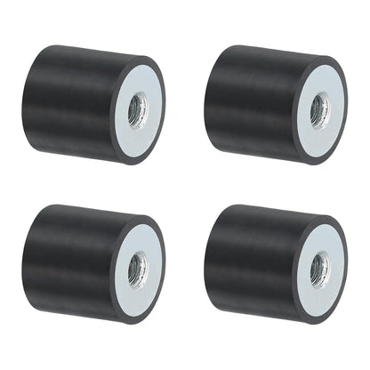 uxcell 4Pcs 20 x 10mm M6 Female Thread Rubber Mounts, Vibration Isolator, Replaces Anti Vibration Pads Flat Silent Block Base Block
