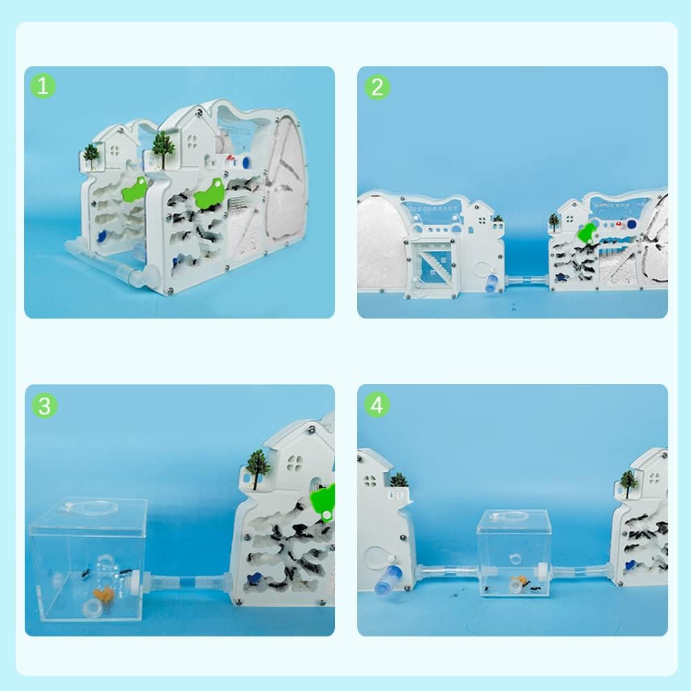 ELNMLHT Ant Farm Castle, Sand Ant Colony Observation Kit, Ant Viewing Habitat Science Kit, Educational & Learning Science Kit for Kids, Adults, Student…
