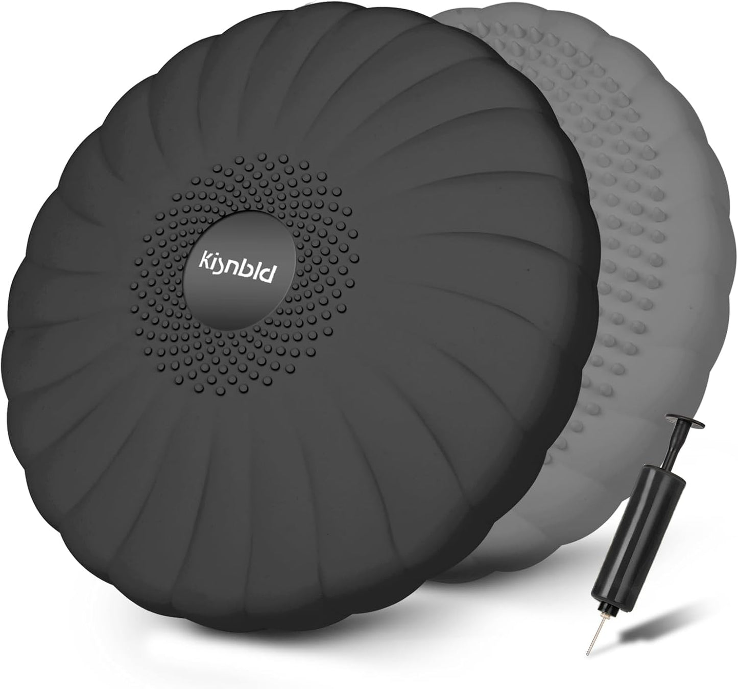 kisnbld Wobble Cushion, Extra Thick Wiggle Seat for Sensory Kids, Non-slip Balance Disc with Inflation Pump for Adults Core Strength, Posture Improvement & Physical Therapy (13.5in/34cm)
