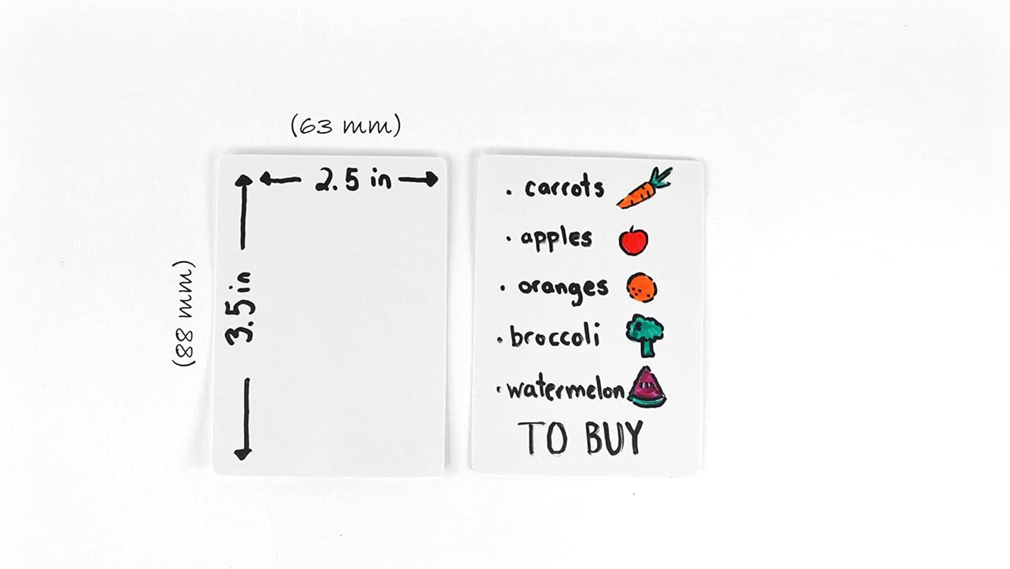 Apostrophe Games Dry Erase Blank Playing Cards w/Box, Poker Size - 2.5" x 3.5", 45 Reusable Cards, Flashcards, Board Game & Note Cards