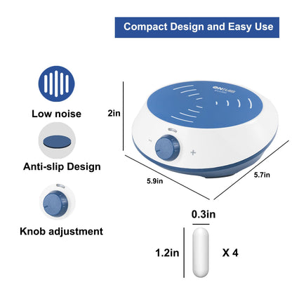 ONiLAB Magnetic Stirrer with Max Stirring Capacity 3000mL, Round-3m with 4PCS Stir Bars(No Heating)