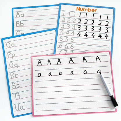 Lachilly Double Sided Dry Erase Handwriting Practice Boards Fractions Learning Place Value from Billions to Decimal Numbers Math Grid Manipulative Lapboard for Students