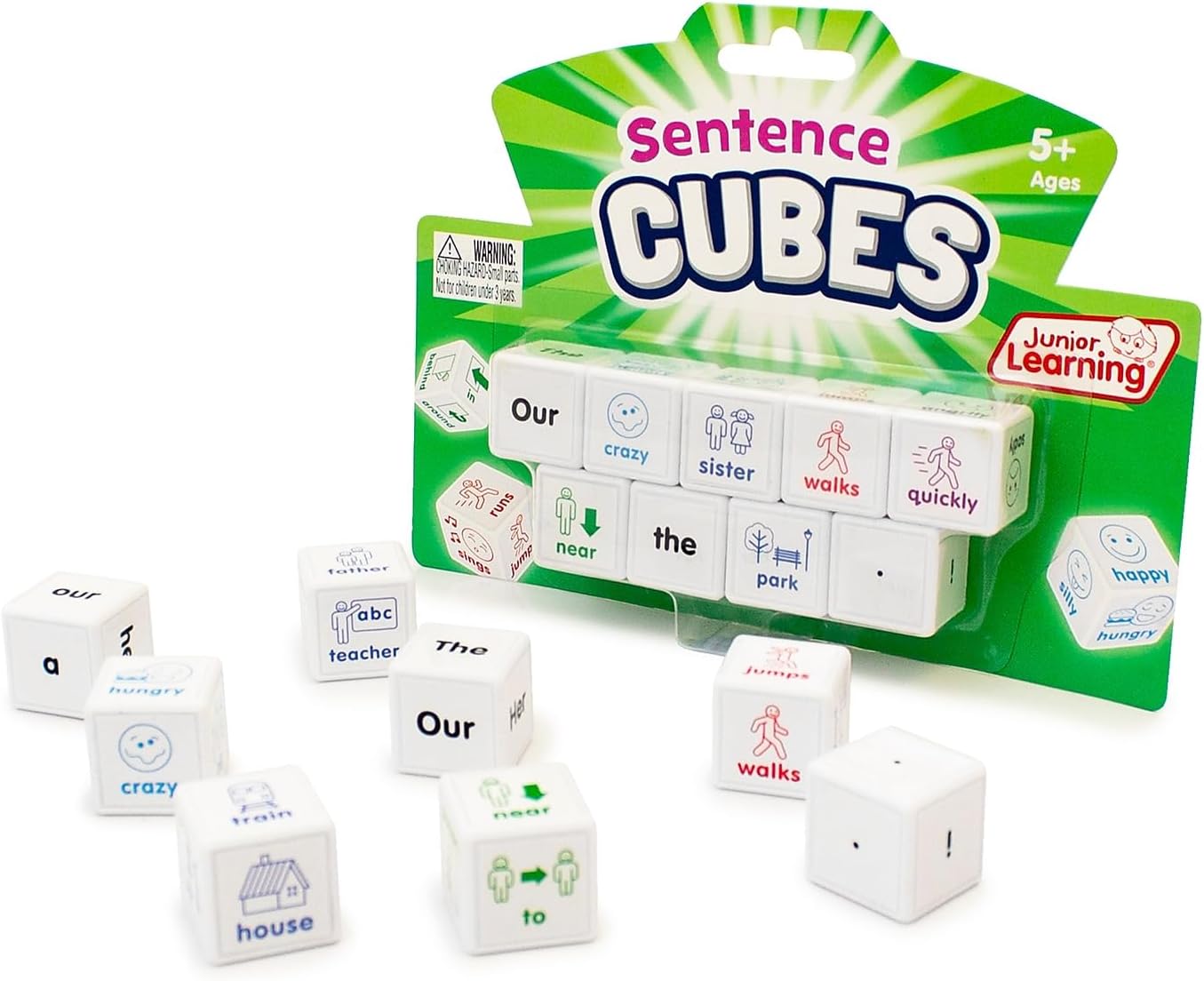 Junior Learning JL644 Sentences Cubes, Multicolor