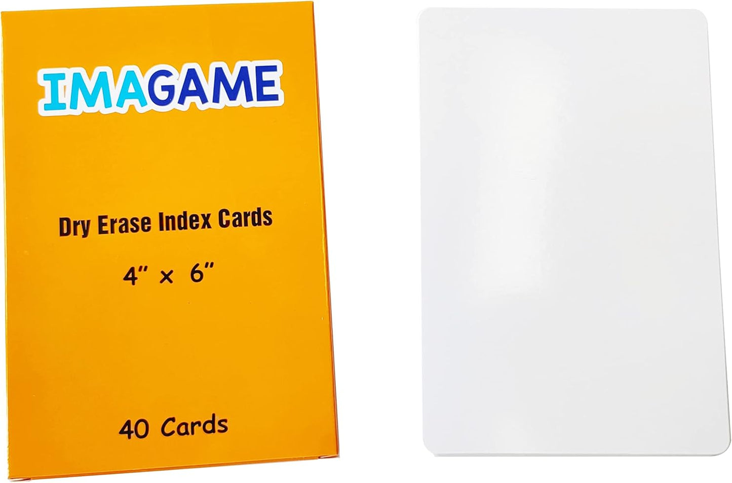 IMAGAME Dry Erase Index Cards, 3” x 5”, 55pcs Laminated Cards, Both Sides Blank, Reusable Dry Erase Note Cards for School, Office, Home, to Do Lists, Multipurpose Index Card Sheets