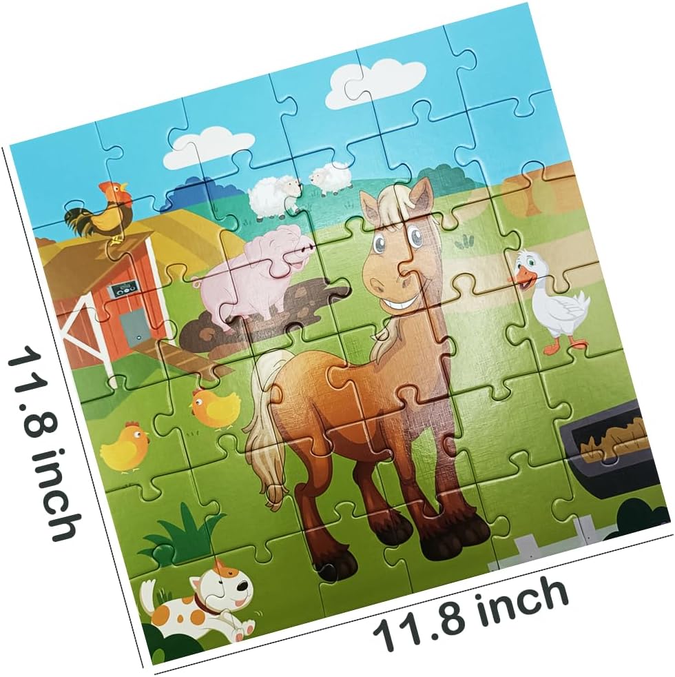 Panda Floor Puzzle Animal Jigsaw Large Puzzles 36 Piece Ages 3-6 for Toddler Children Learning Preschool Educational Development Toys (Panda)
