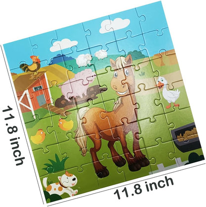 Panda Floor Puzzle Animal Jigsaw Large Puzzles 36 Piece Ages 3-6 for Toddler Children Learning Preschool Educational Development Toys (Panda)