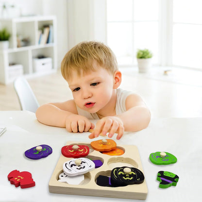 Easter Wooden Pegged Puzzles Montessori Toys for Toddlers Kids Boys Girls Easter Basket Stuffers Toys Gifts