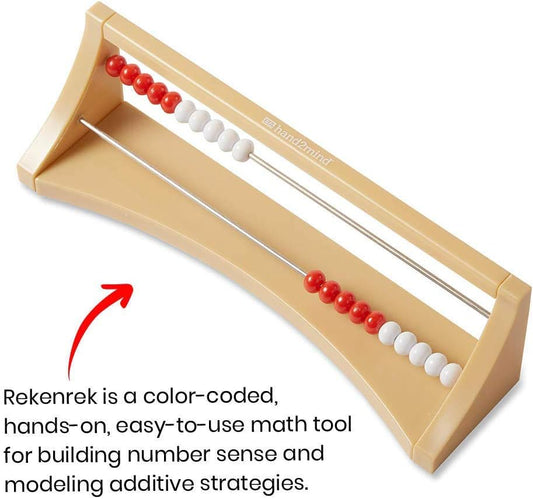 hand2mind Demonstration 20 Bead Rekenrek Classroom Set, Abacus for Kids Math, Math Manipulatives Kindergarten, Counting Rack for Kids, Counters for Kids Math, Kids Educational Toys (Set of 26)