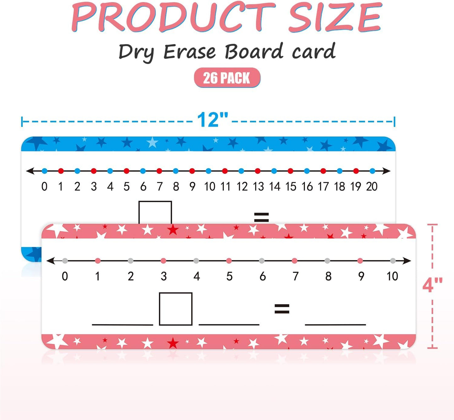 10 Pack Dry Erase Math Hundred Board Card Laminated Double Sided Number 1-100 Chart Easy to Write Consecutive Number Counting Chart for Students Math Manipulatives