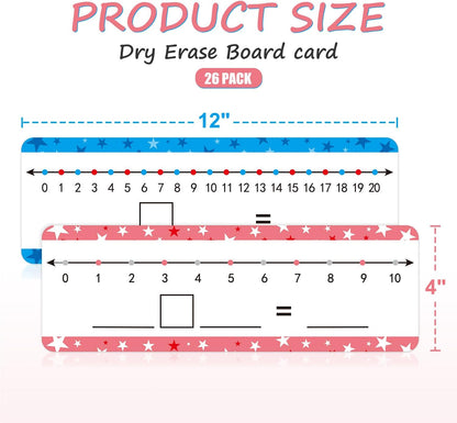 10 Pack Dry Erase Math Hundred Board Card Laminated Double Sided Number 1-100 Chart Easy to Write Consecutive Number Counting Chart for Students Math Manipulatives