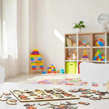 Leitee 2 Set Wooden Puzzle for Toddlers The World Racial Cognition Dress up Peg Puzzle Educational Multicultural Learning Puzzles Interchangeable Puzzles Learning for Kids Boys Girls
