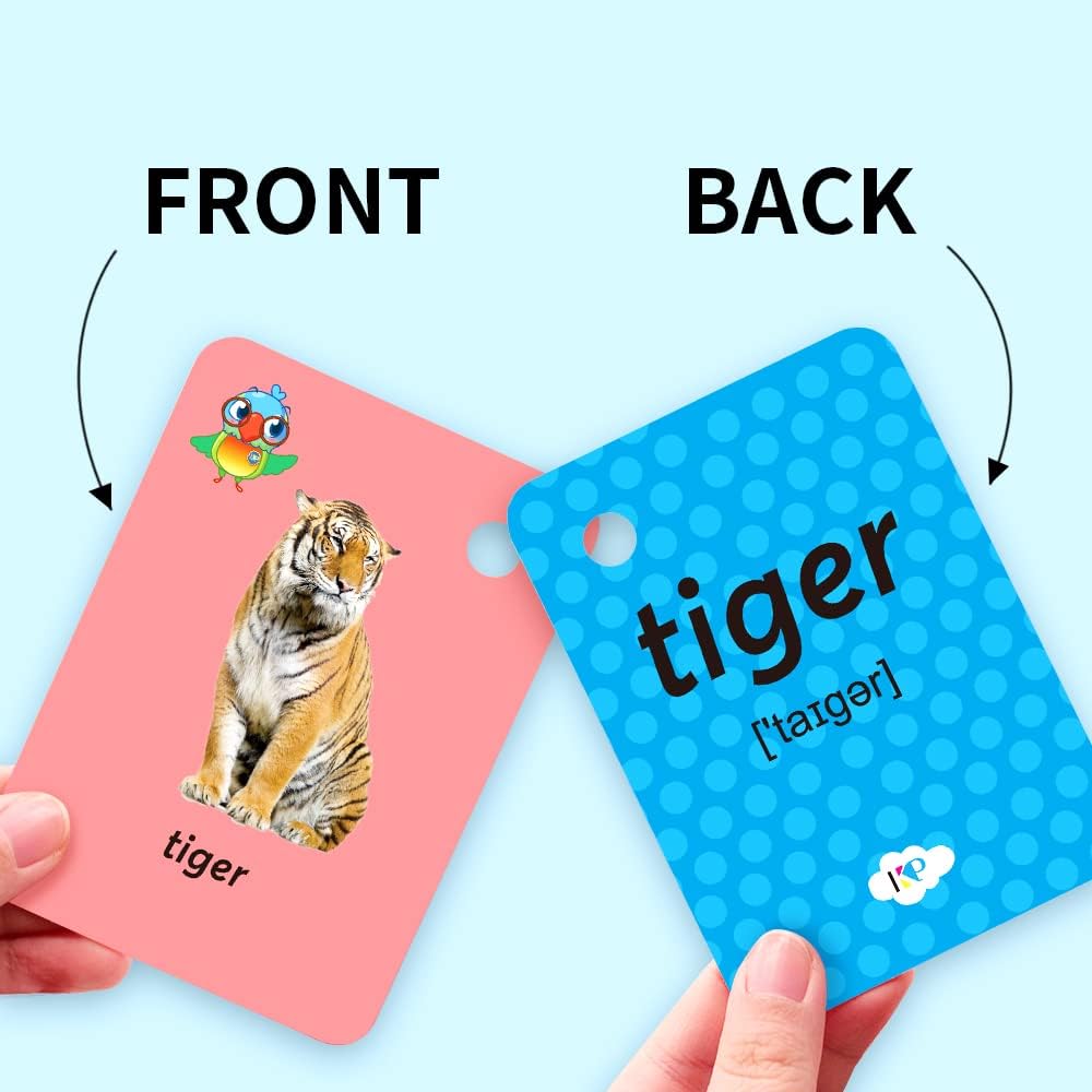 Toddler Number Flash Cards,No.123 Sight Words with Pictures Preschool Kids Flash Cards 28 Pcs with Ring(Number)