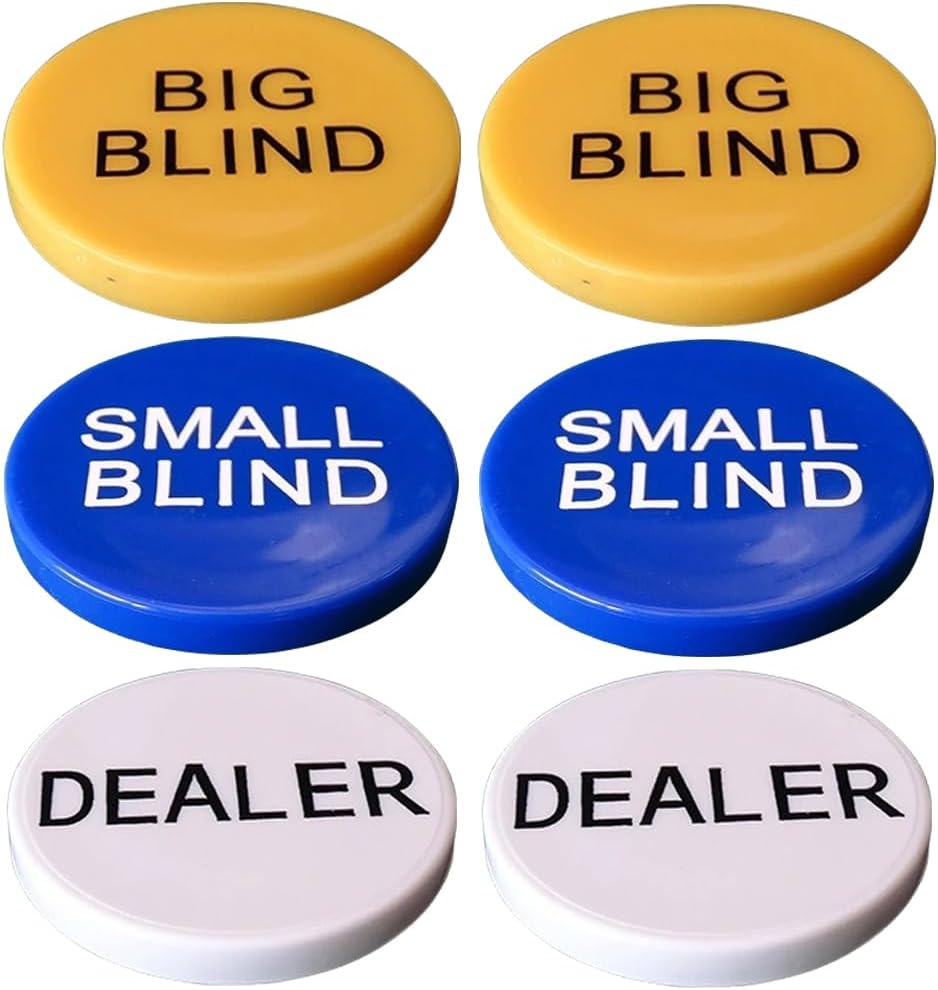 FELTECHELECTR 2Sets Bingo Game Tokens Melamine Poker Gambling Chips with Dealer Button for Bingo and Poker Game Markers for Math Learning and Fun Rewards