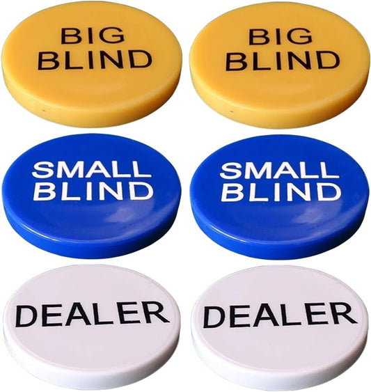 FELTECHELECTR 2Sets Bingo Game Tokens Melamine Poker Gambling Chips with Dealer Button for Bingo and Poker Game Markers for Math Learning and Fun Rewards