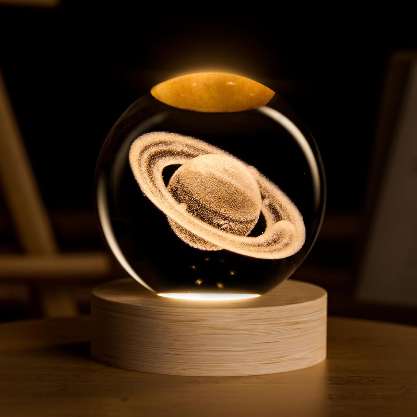 3D Solar System Crystal Ball, 2.4in Universe Gifts Decorative Quartz Glass Ball, Space Laser Engraved Model Astronomy Decor, Physics Display Sculpture Home Decor Crafts for Friends Mom Women Boys