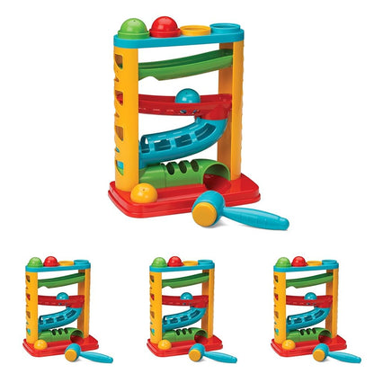 Infantino Bop & Drop Ball Tower - STEAM Educational Play, Hand-Eye Coordination Skills, and Cause and Effect Play for Babies & Toddlers, 12M+