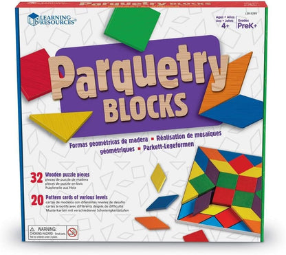 Learning Resources Parquetry Blocks & 20 Pattern Cards, 53 Piece Set, Ages 4+
