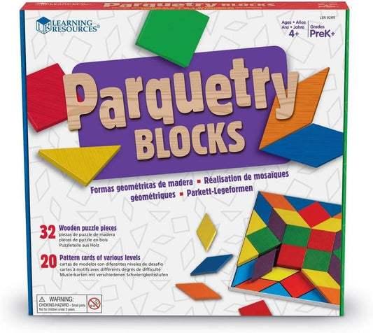 Learning Resources Parquetry Blocks & 20 Pattern Cards, 53 Piece Set, Ages 4+