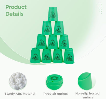 yeesport Sport Stacking Cups, 96pcs Sports Stacking Cups Sports Training Game for Challenge Competition Travel Party Gift for Kids and Adults (4 Blue+ 4 Green) 1