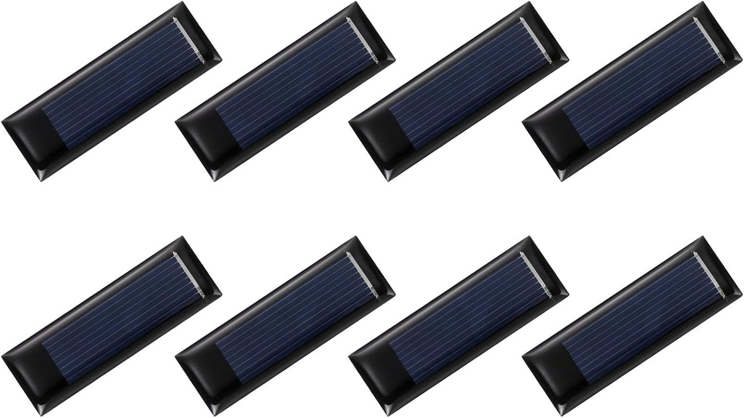 MECCANIXITY 8PCS 1.5V 0.09W 0.06A Mini Solar Panels for Solar Power, Small Solar Photovoltaic Cells Charge DIY Electric Toy Materials Solar System Kits, 1.18" x 1.18"