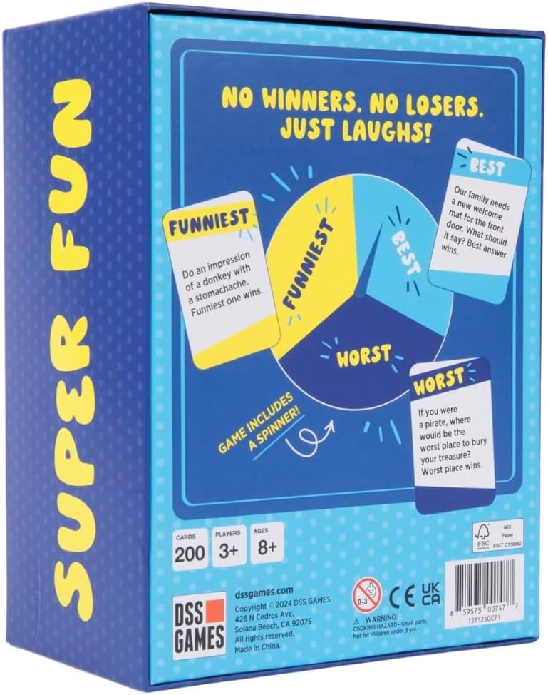 DSS Games The Super Fun Family Time Game [Family Card Game, Entertaining Conversation Starters & Challenges | Great for Gifts and Reunions | for Adults, Kids & Teens, Ages 8+]