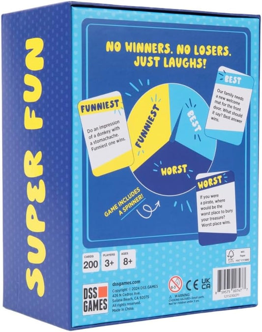 DSS Games The Super Fun Family Time Game [Family Card Game, Entertaining Conversation Starters & Challenges | Great for Gifts and Reunions | for Adults, Kids & Teens, Ages 8+]