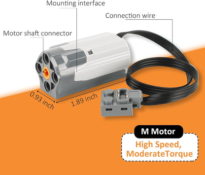 VAOEVA 5-in-1 Motor Kit Compatible with Most Stud Building Blocks, Motor Set with Powerful Motors, Advanced Remote Control Functionality, Wide Compatibility