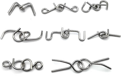 Zooshine 18 Sets Metal Brain Puzzles Teasers IQ Toys,Metal Puzzles Games for Adults Kids