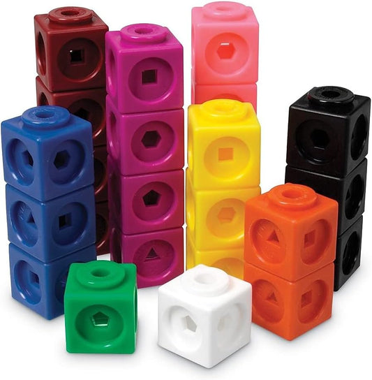 Learning Resources MathLink Cubes - Classroom Must Haves, Preschool Activities, Teacher School Supplies, Toddler Montessori Toys, Math Manipulatives, Grades K+, Ages 4+
