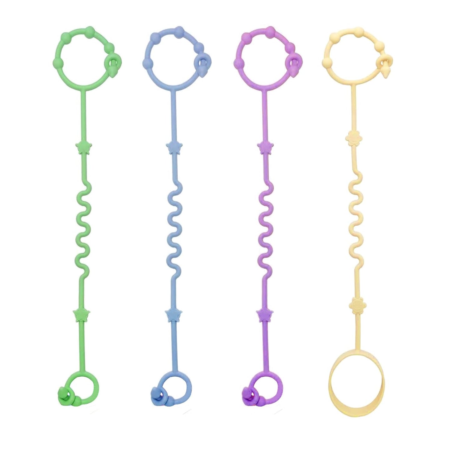 Toy Straps for Baby,RTMOK Silicone Setpacifier Clip,Applies to Car Seat Toy,Teether Toy,High Chair,Stroller Accessories,Baby Toy Clips,Cribs,Rocking Chair