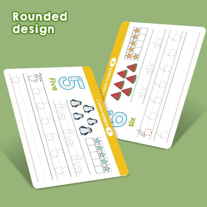 Lachilly 1-100 Double-Side Flashcards - Dry Erase Handwriting Practice Learning Tracing Number Flash Cards - Preschool Pre Kindergarten Educational Resources for Toddlers Age 3-5