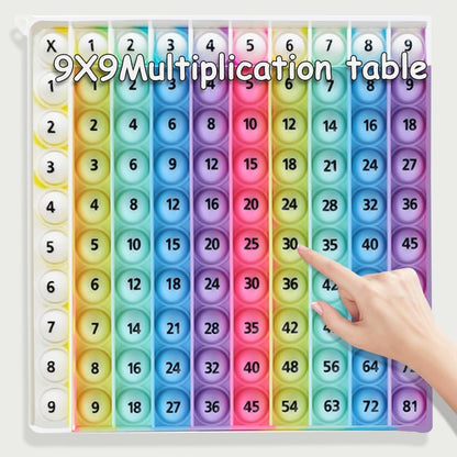 Rainbow Multiplication Table Game Learning Board, 9x9 Educational mathSTEM Sensory Math Toy, Classroom & Homeschool Learning Game, Multiplication Flash Cards Table Chart for Kids